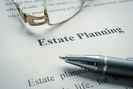 Close up estate planning on paper