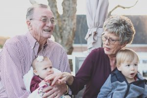 Grandparents enjoying the company of their grandchildren