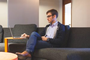 Man sitting on the couch